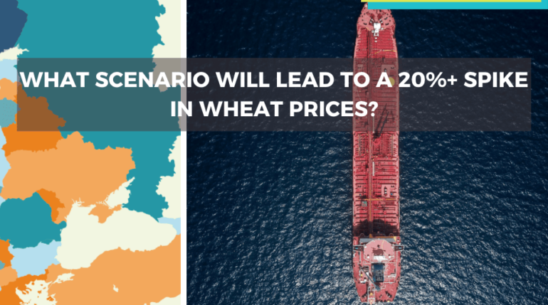 What scenario will lead to a 20%+ spike in wheat prices?